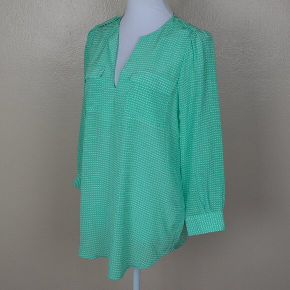 Joie Marlo Heart Print Blouse Silk - Picture 3 of 8